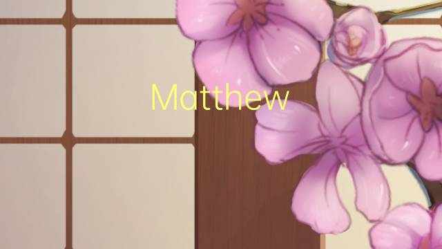 Matthew Fox是什么意思 Matthew Fox的读音、翻译、用法