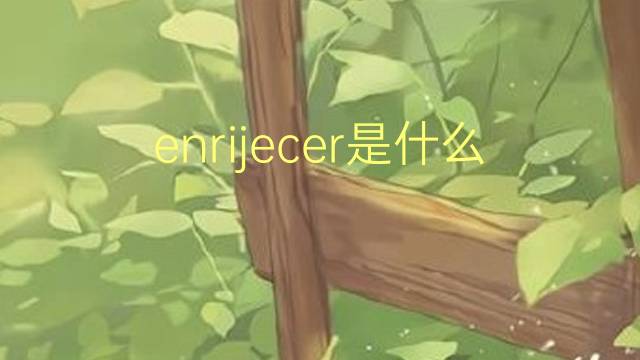 enrijecer是什么意思 enrijecer的读音、翻译、用法