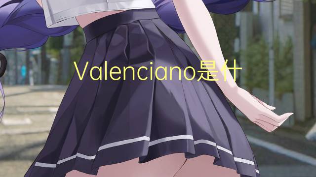 Valenciano是什么意思 Valenciano的读音、翻译、用法