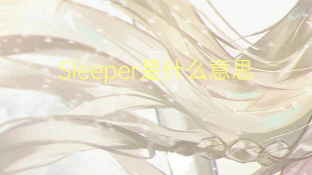 Sleeper是什么意思 Sleeper的读音、翻译、用法