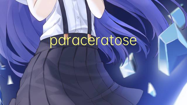 paraceratose是什么意思 paraceratose的读音、翻译、用法