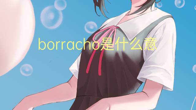 borracho是什么意思 borracho的读音、翻译、用法