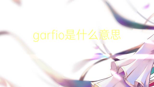garfio是什么意思 garfio的读音、翻译、用法