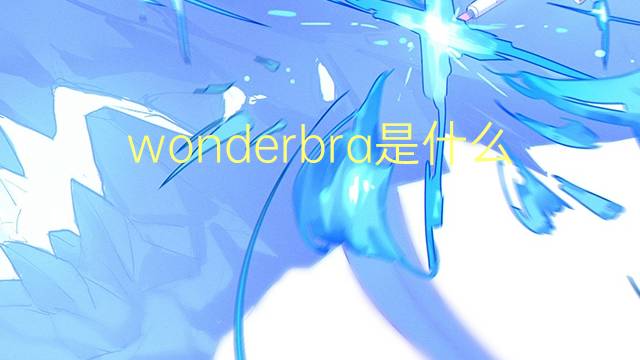 wonderbra是什么意思 wonderbra的读音、翻译、用法