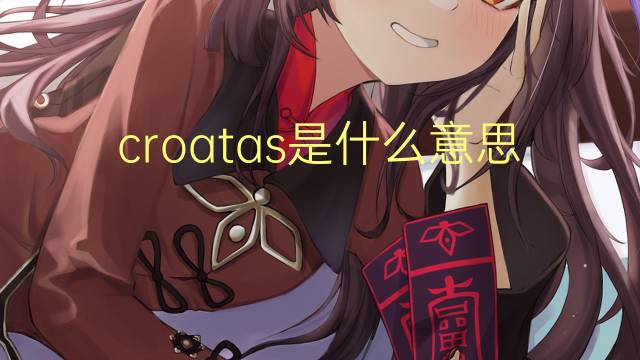 croatas是什么意思 croatas的读音、翻译、用法