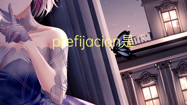 prefijacion是什么意思 prefijacion的读音、翻译、用法