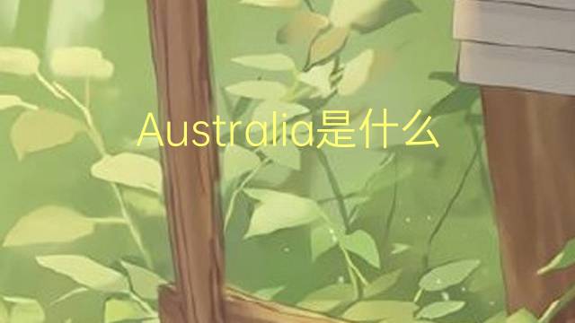 Australia是什么意思 Australia的读音、翻译、用法