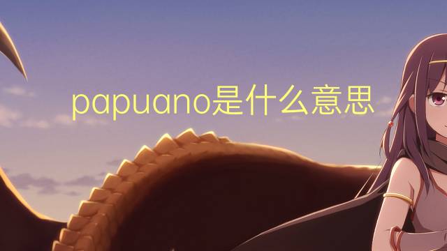 papuano是什么意思 papuano的读音、翻译、用法