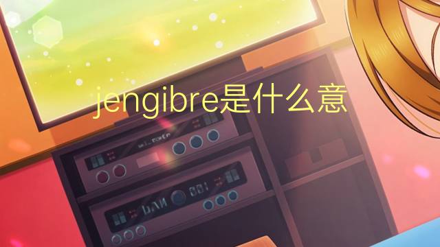 jengibre是什么意思 jengibre的读音、翻译、用法