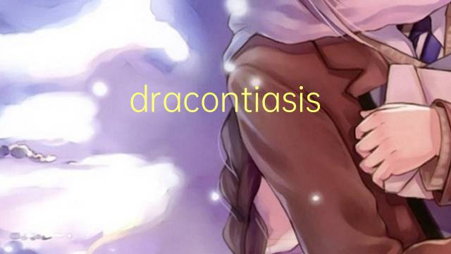 dracontiasis是什么意思 dracontiasis的读音、翻译、用法