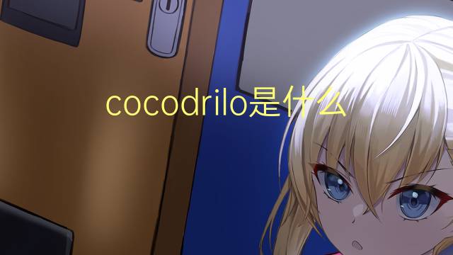 cocodrilo是什么意思 cocodrilo的读音、翻译、用法