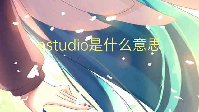 estudio是什么意思 estudio的读音、翻译、用法