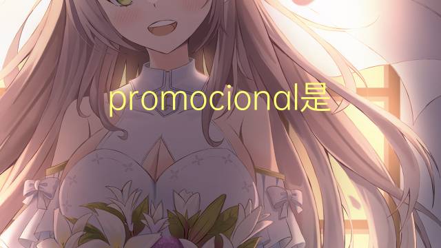 promocional是什么意思 promocional的读音、翻译、用法