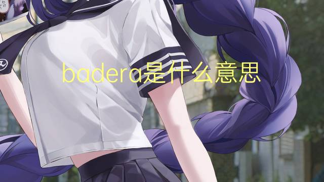 badera是什么意思 badera的读音、翻译、用法