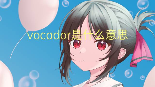 vocador是什么意思 vocador的读音、翻译、用法