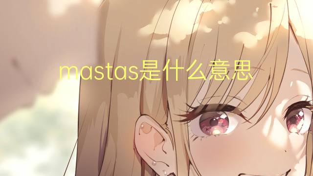 mastas是什么意思 mastas的中文翻译、读音、例句