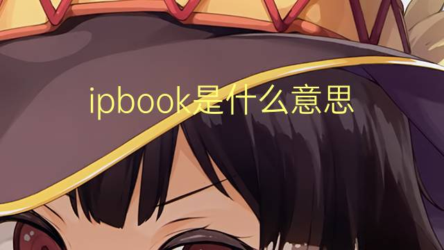 ipbook是什么意思 ipbook的中文翻译、读音、例句