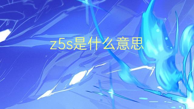 z5s是什么意思 z5s的中文翻译、读音、例句