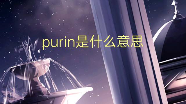 purin是什么意思 purin的中文翻译、读音、例句