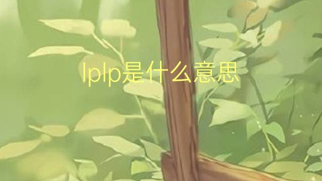 lplp是什么意思 lplp的中文翻译、读音、例句