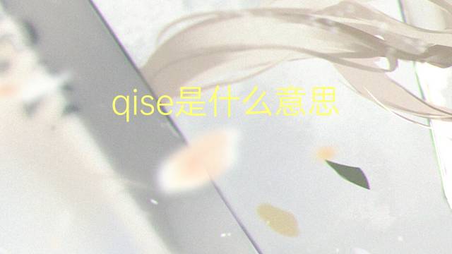 qise是什么意思 qise的中文翻译、读音、例句