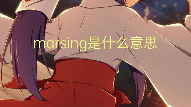 marsing是什么意思 marsing的中文翻译、读音、例句